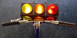 Glowing Traffic Light on Bike