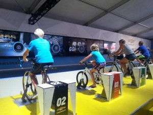 slot car racing powered by bikes